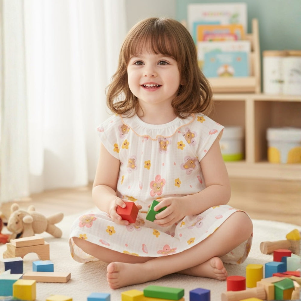 Girls Cap Sleeves Summer Dress - Beekee