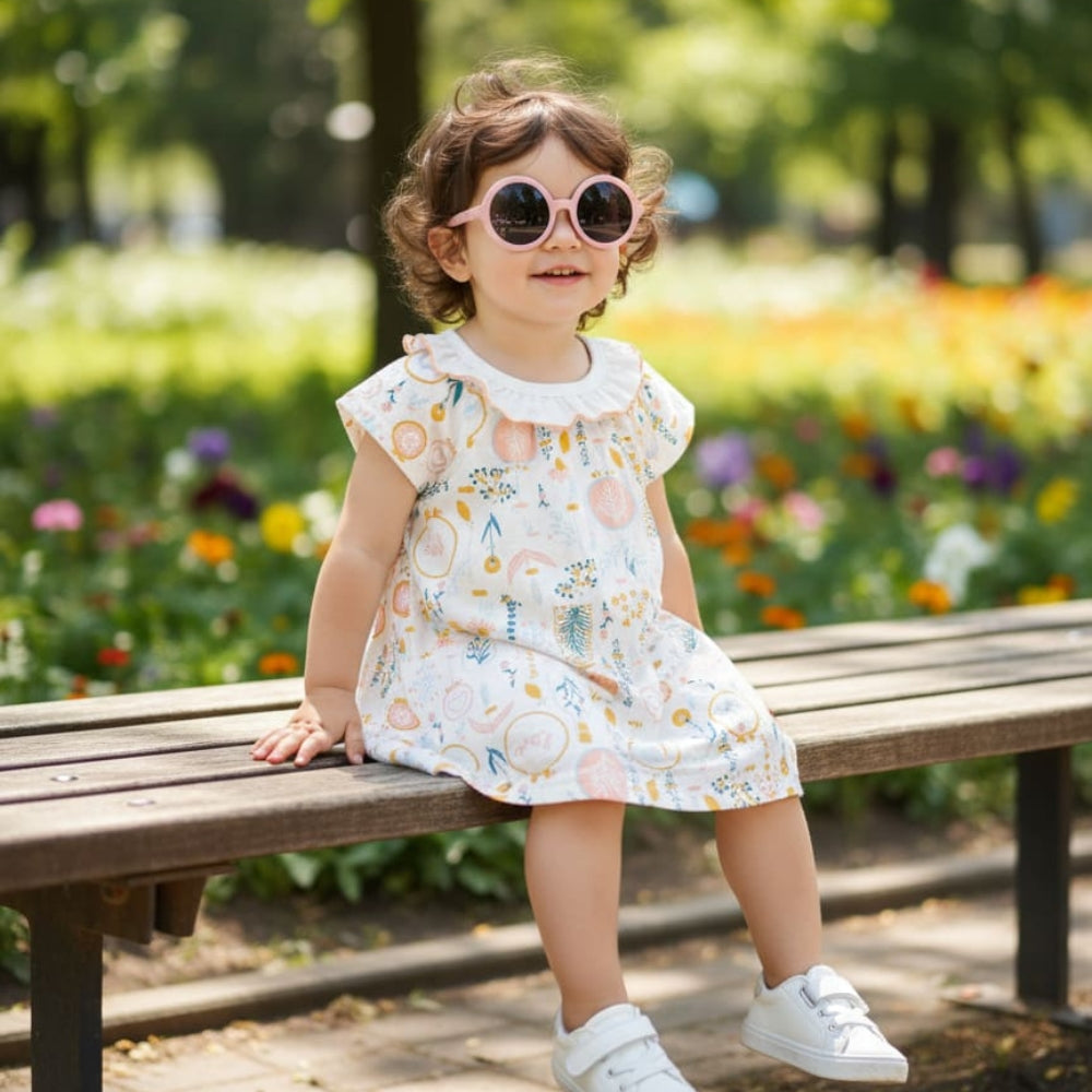 Girls Cap Sleeves Summer Dress - Beekee