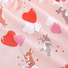 Cozy Pink Heart & Animal Balloon Girls Long Sleeve Dress - Beekee