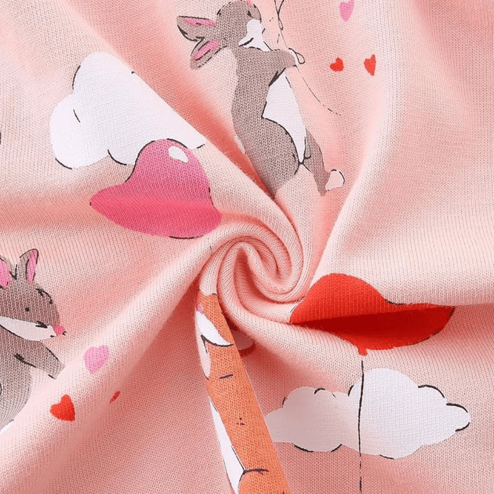 Cozy Pink Heart & Animal Balloon Girls Long Sleeve Dress - Beekee
