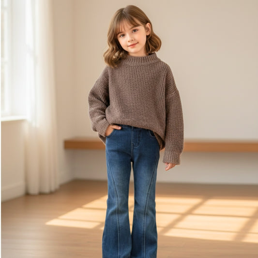 Girls Flared Denim Jeans - Beekee