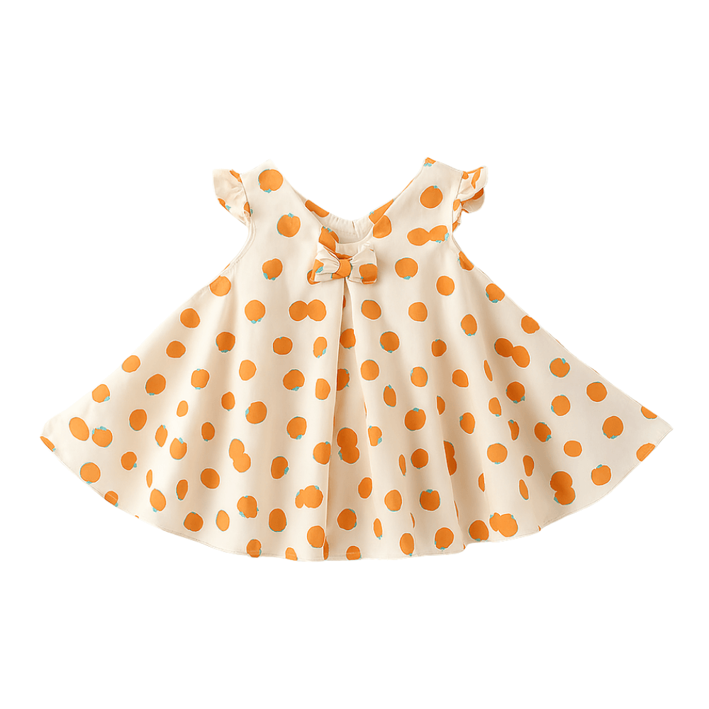 Girls Flutter Sleeve Bow Front Dress - Beekee