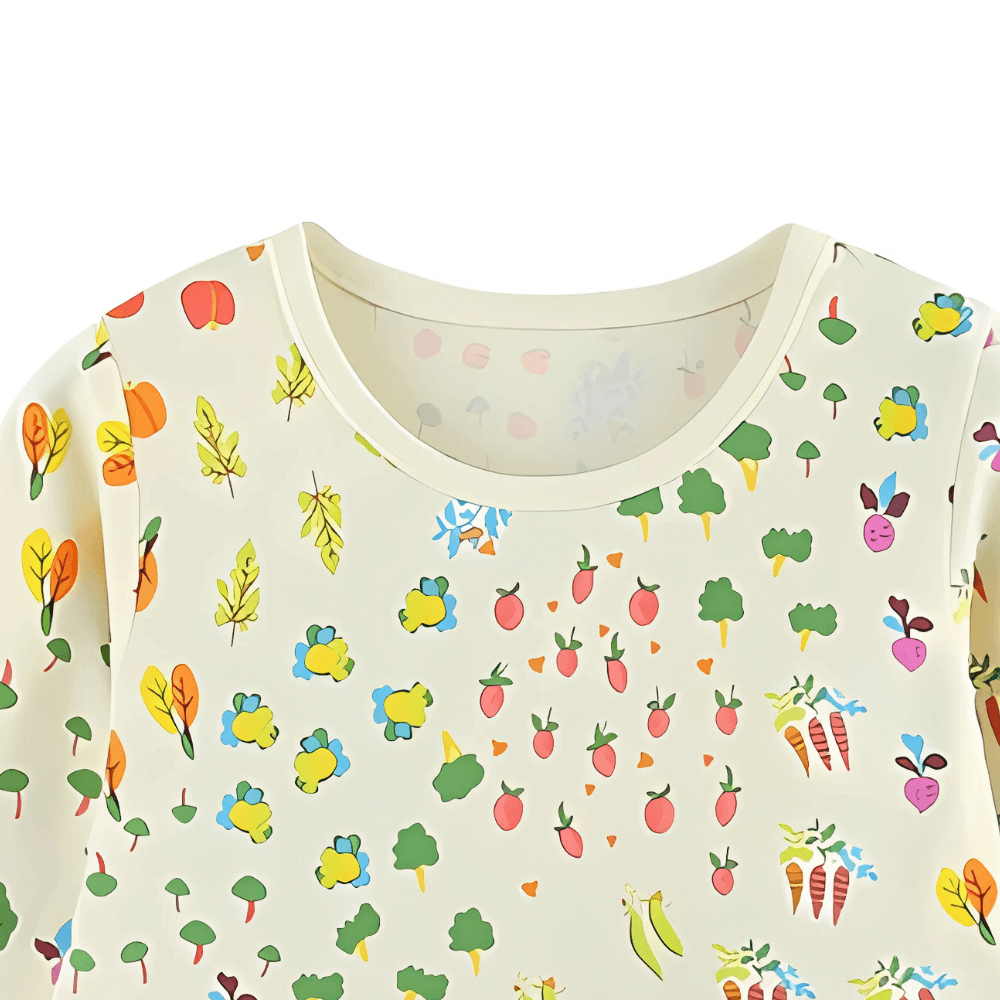 Girls Garden Treasure Long Sleeve Dress With Bunny Love - Beekee