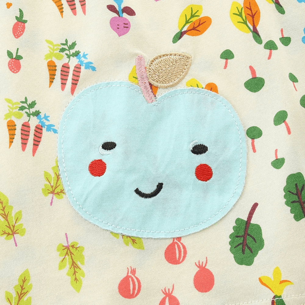 Girls Garden Treasure Long Sleeve Dress With Bunny Love - Beekee