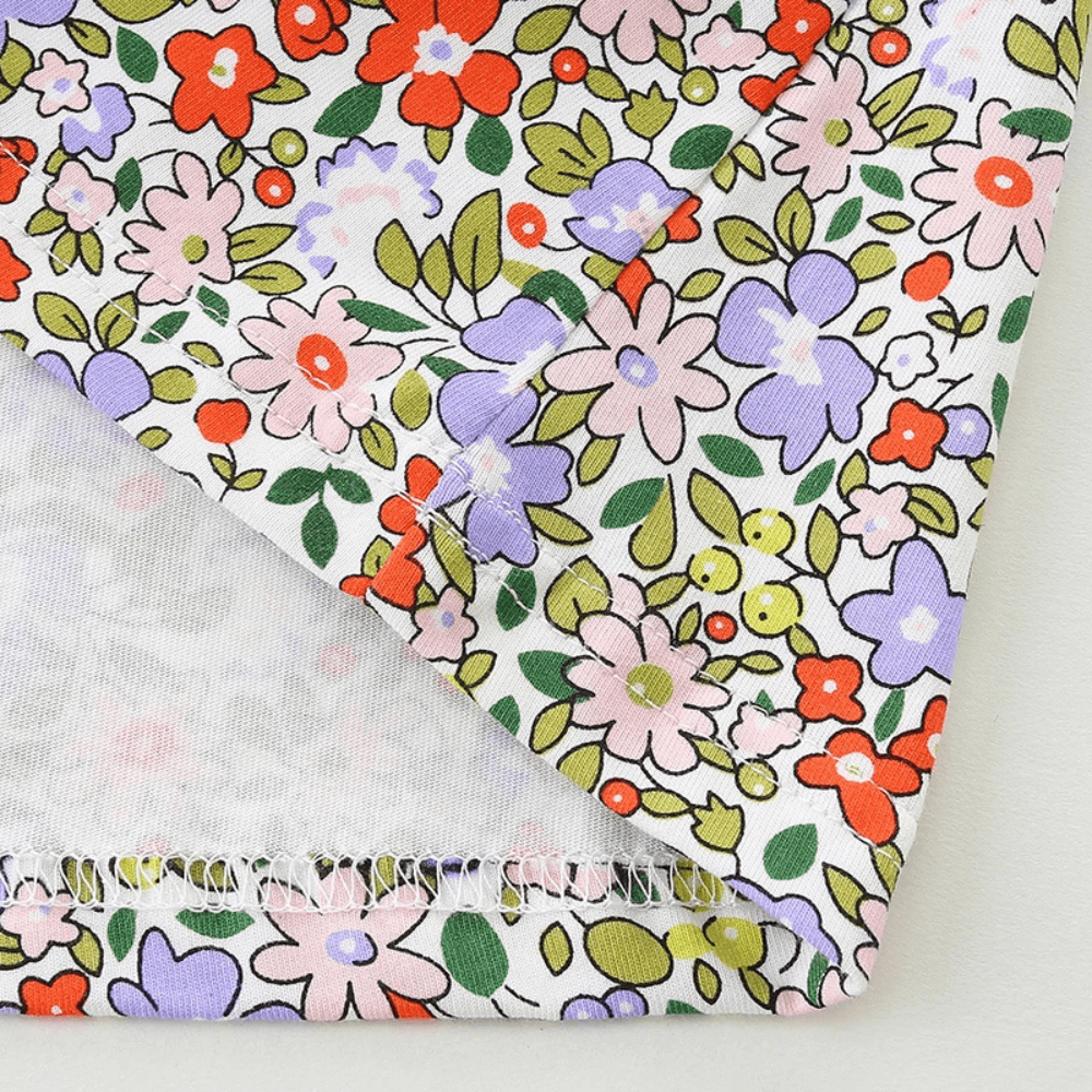 Girls Pumpkin Bag Floral Long Sleeve Dress - Beekee