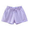 Girls' Ruffle Waist Drawstring Cotton Shorts-Beekee
