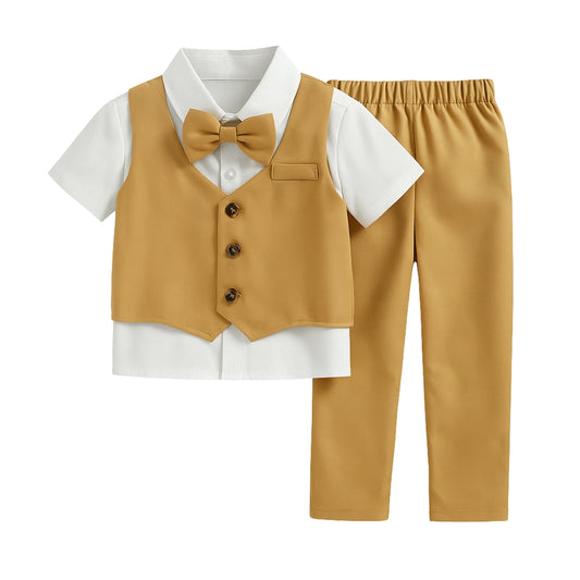 Handsome Gentleman Golden Formal Set - Beekee