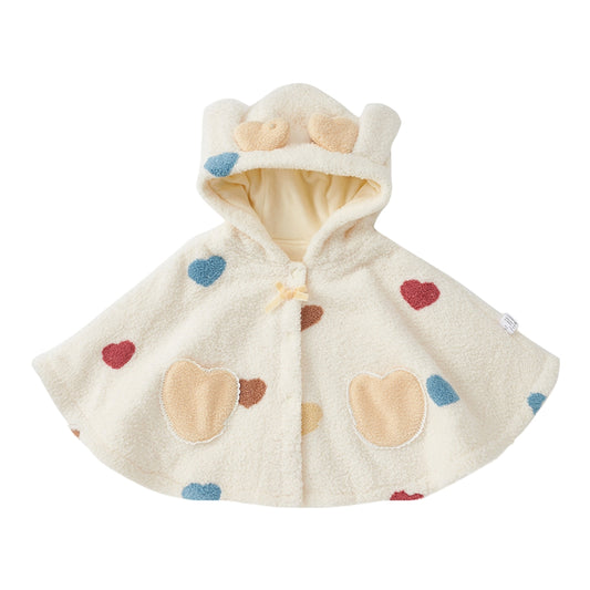 Heart-Shaped Pocket Bear Hooded Poncho - Beekee