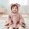 Heart-Shaped Pocket Bear Hooded Poncho - Beekee