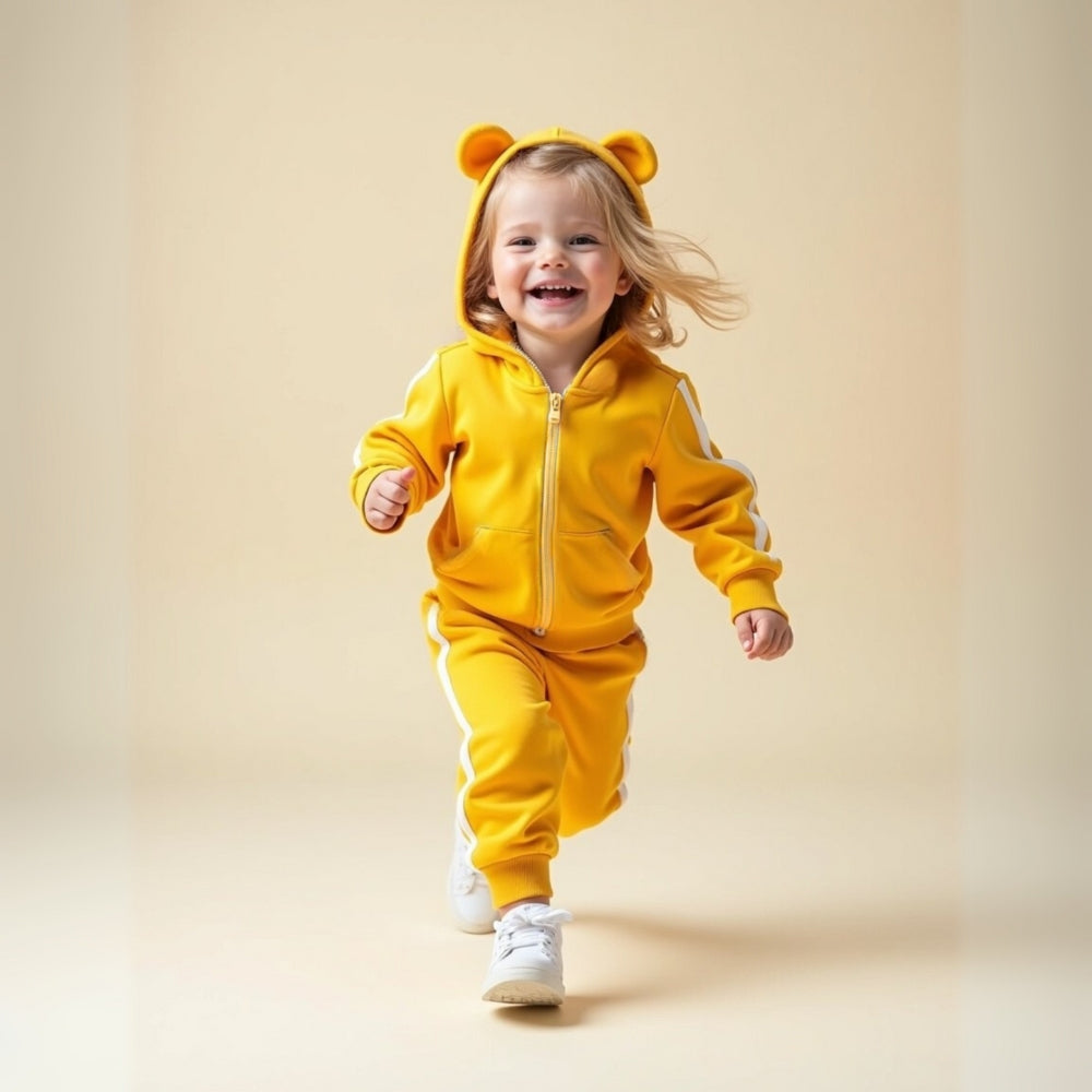Baby Sweatsuit | Soft Cotton Bear Ear Hoodie and Pants Set | Sizes 6M ...