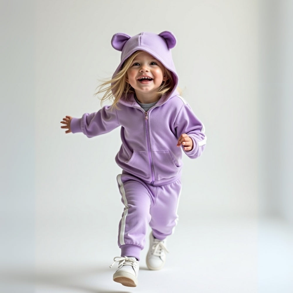 Baby Sweatsuit | Soft Cotton Bear Ear Hoodie and Pants Set | Sizes 6M ...