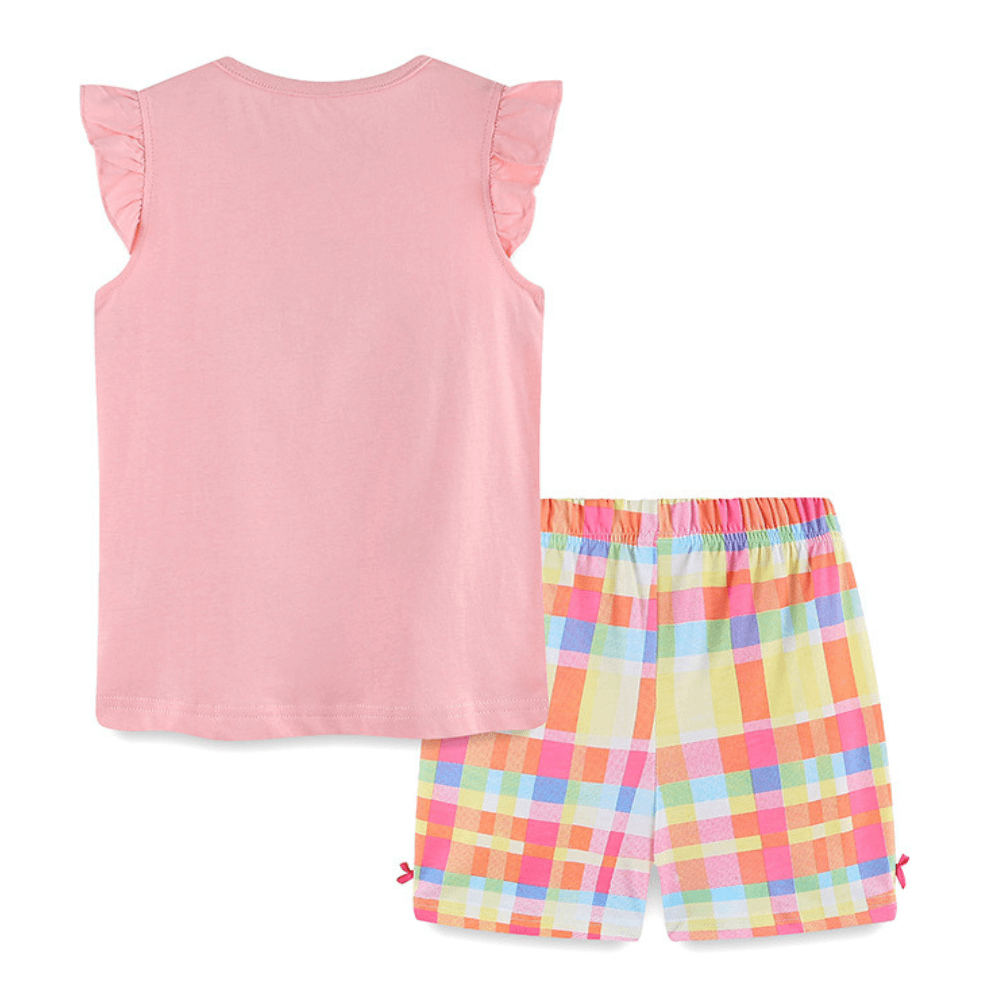 Jolly Jellyfish Ruffle Top & Rainbow Shorts Set - Beekee