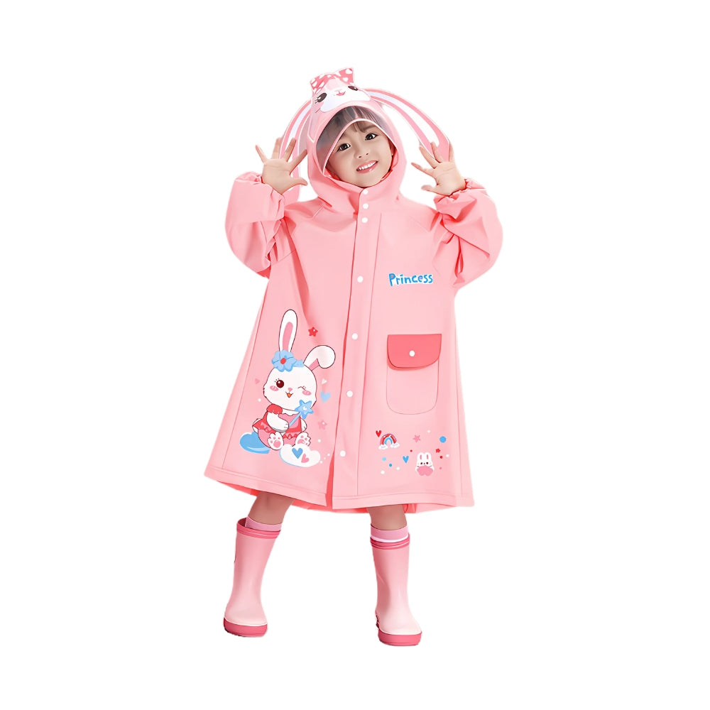 Kids Cartoon Waterproof Raincoat Set - Beekee