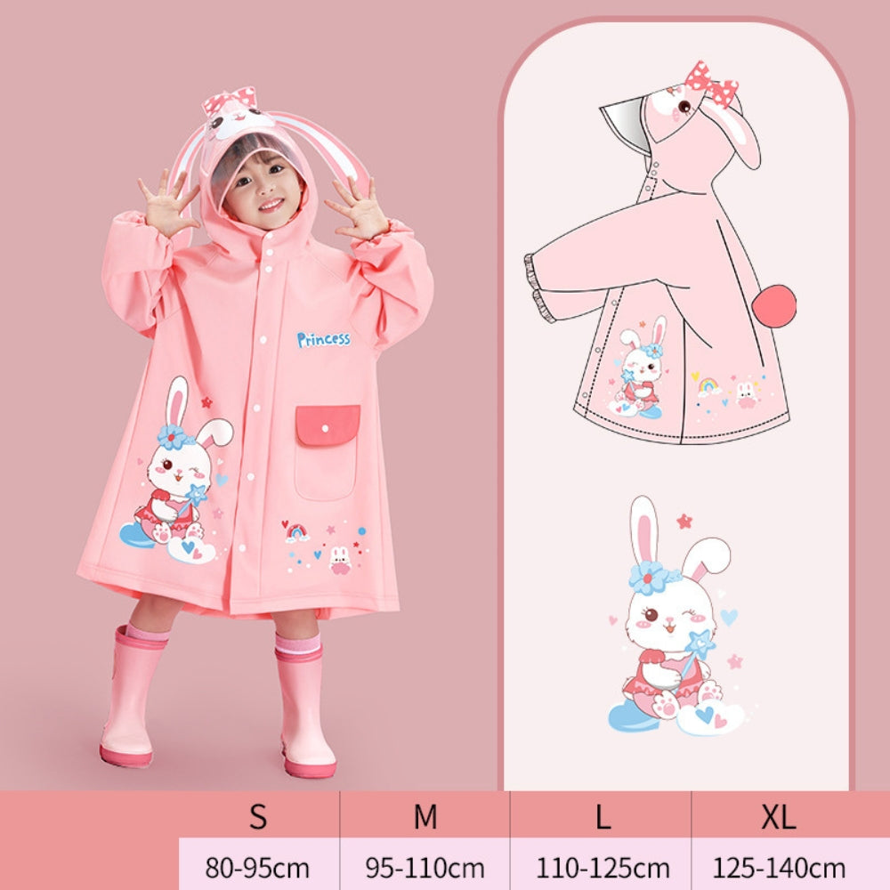 Kids Cartoon Waterproof Raincoat Set - Beekee