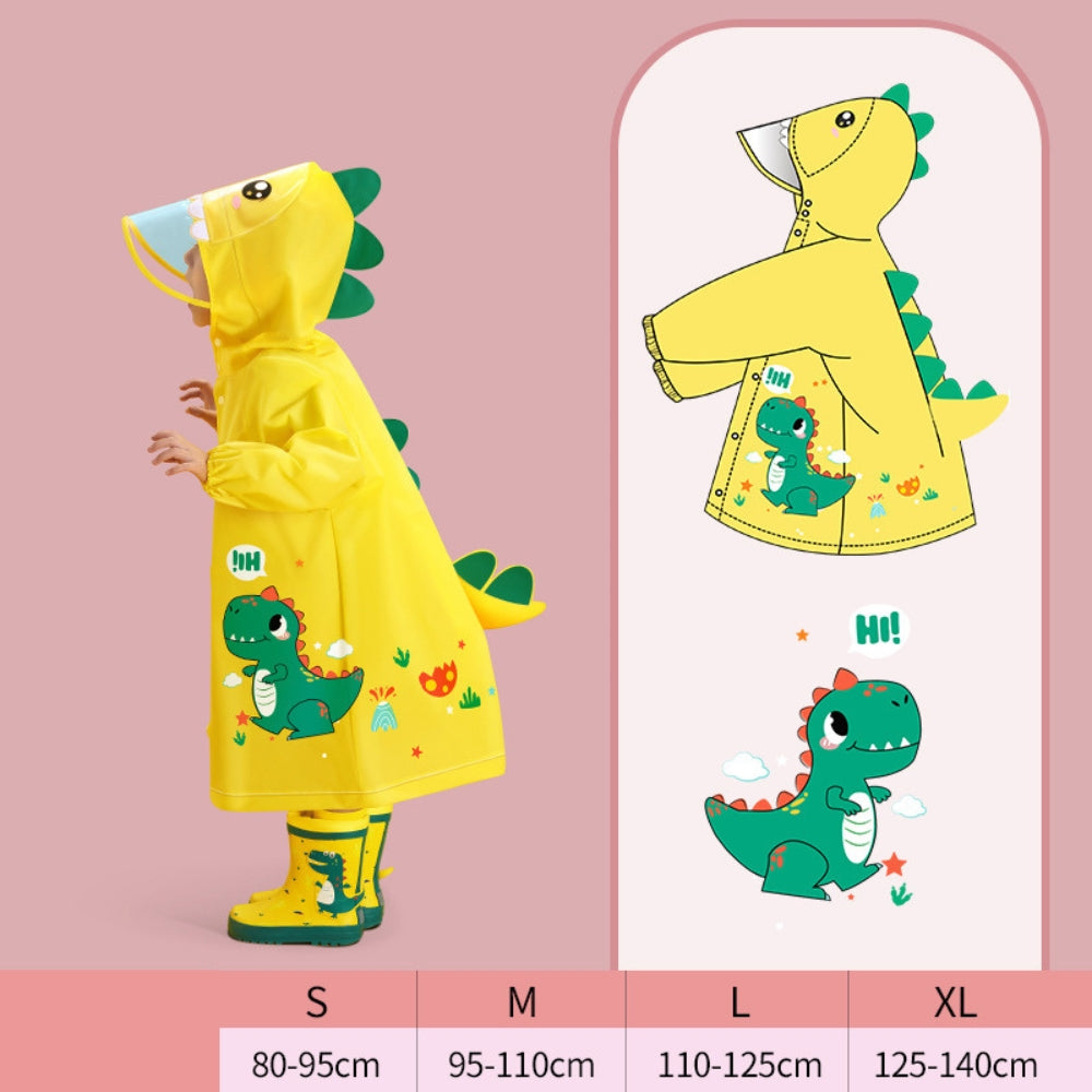 Kids Cartoon Waterproof Raincoat Set - Beekee