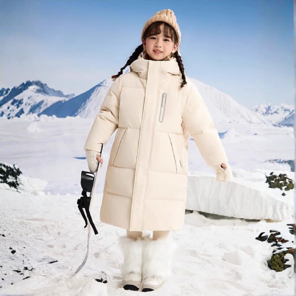Kids Long Winter Puffer Coat - Beekee