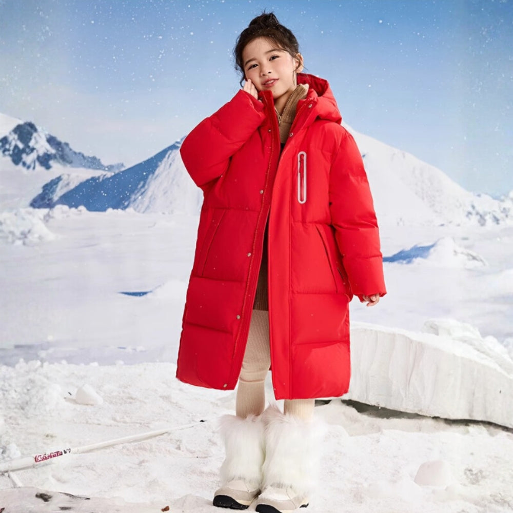 Kids Long Winter Puffer Coat - Beekee