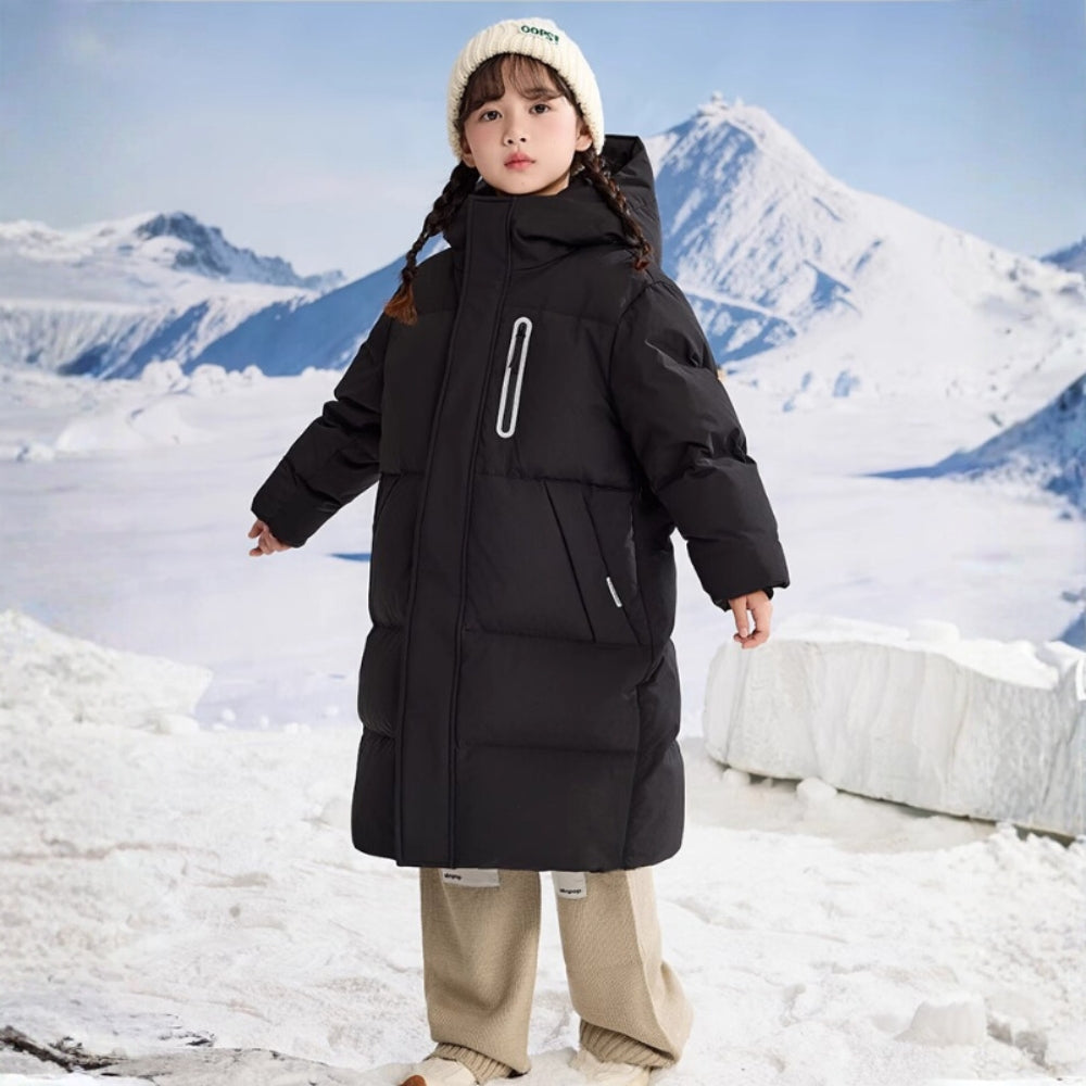 Kids Long Winter Puffer Coat - Beekee