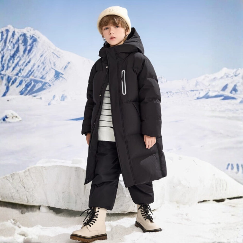 Kids Long Winter Puffer Coat - Beekee