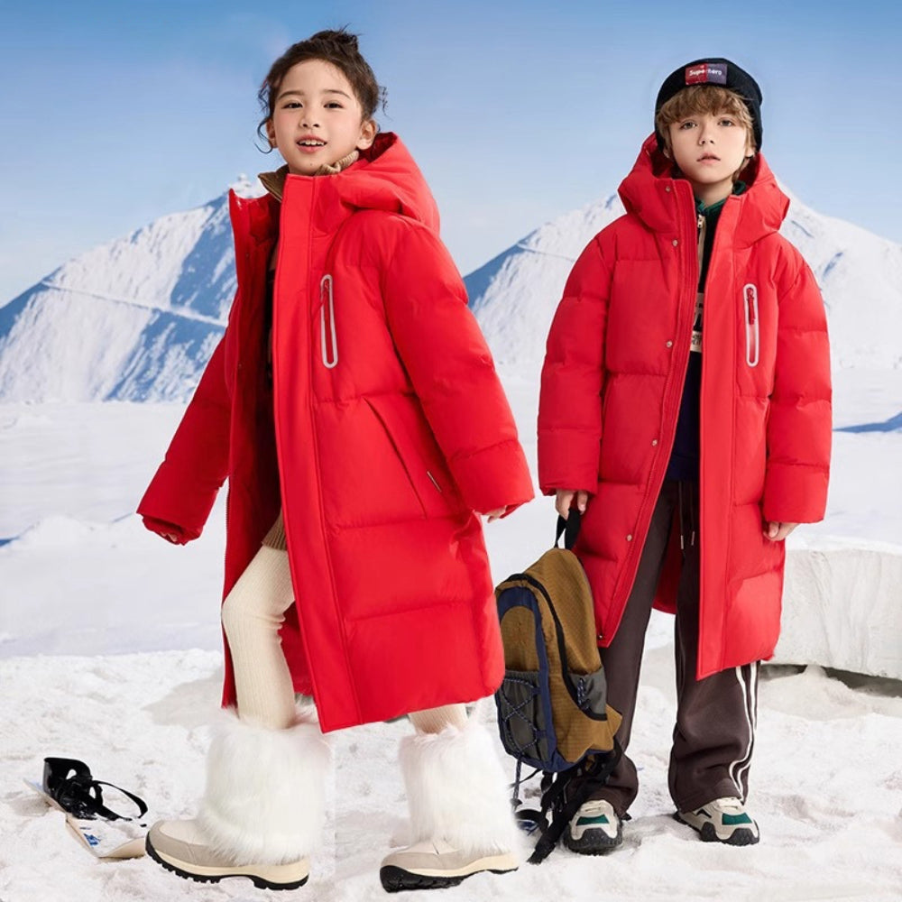 Kids Long Winter Puffer Coat - Beekee
