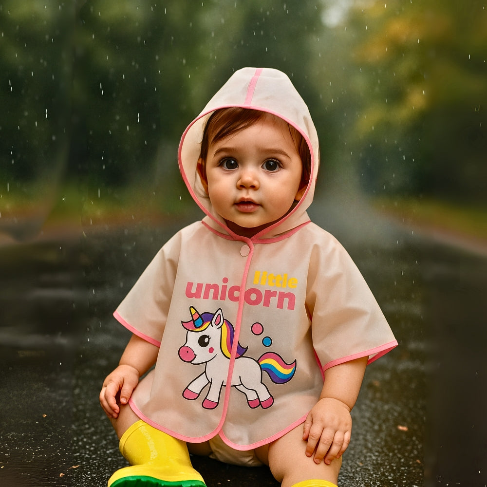 Kids Transparent Cartoon Raincoat - Beekee