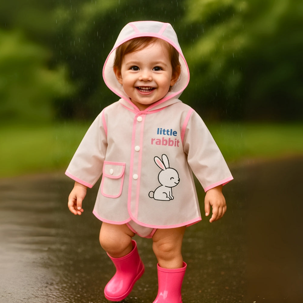 kids raincoat (two prints available) – beo Images... Cartoon Print Raincoat for Kids | Fun & Waterproof