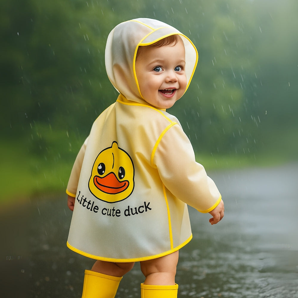 Kids Transparent Cartoon Raincoat - Beekee