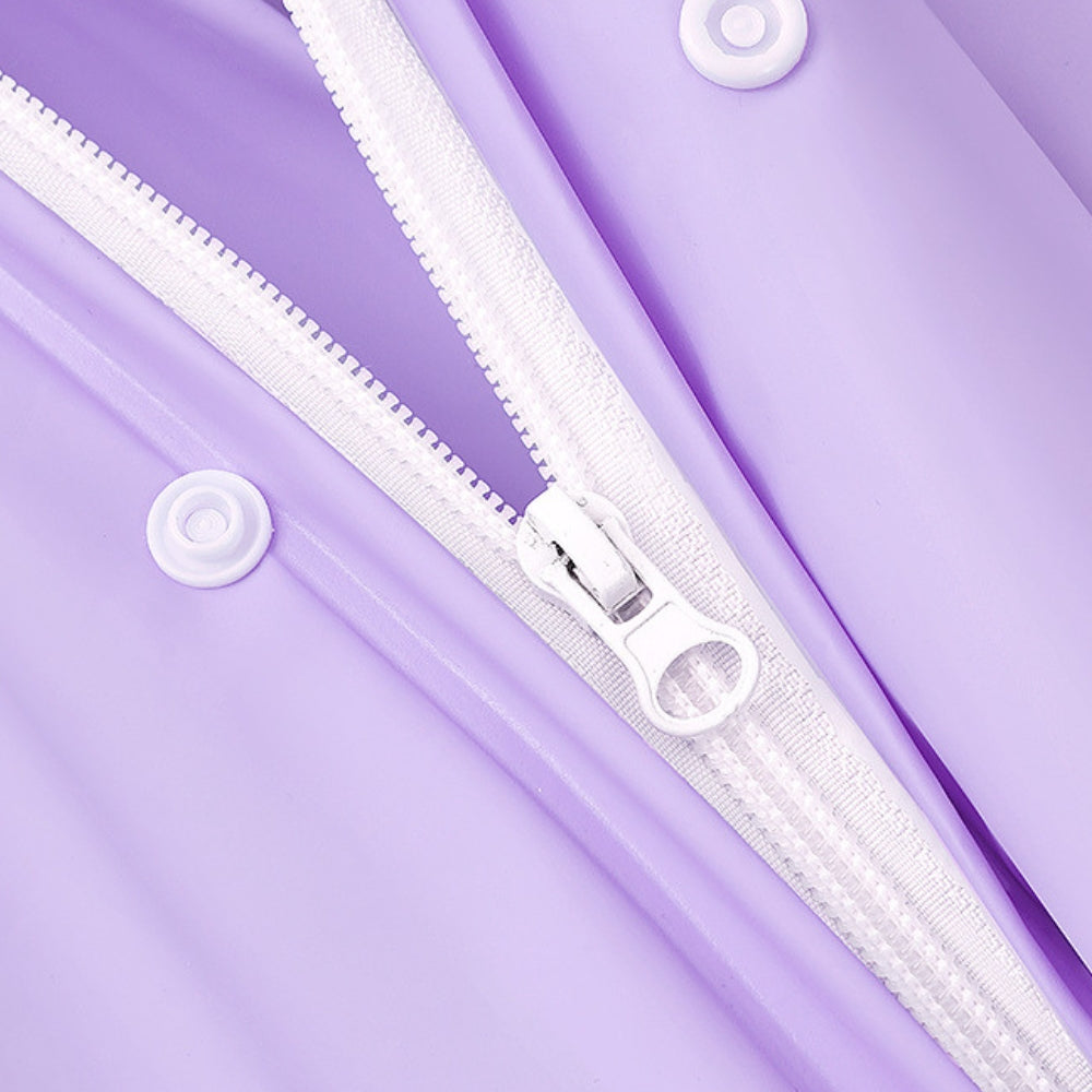 Kids Cartoon Print Hooded Raincoat - Beekee