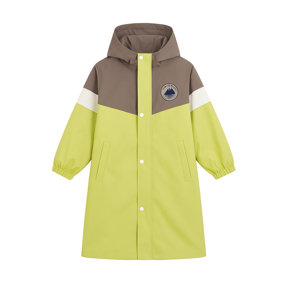 Kids’ Colorblock Hooded Raincoat - Beekee