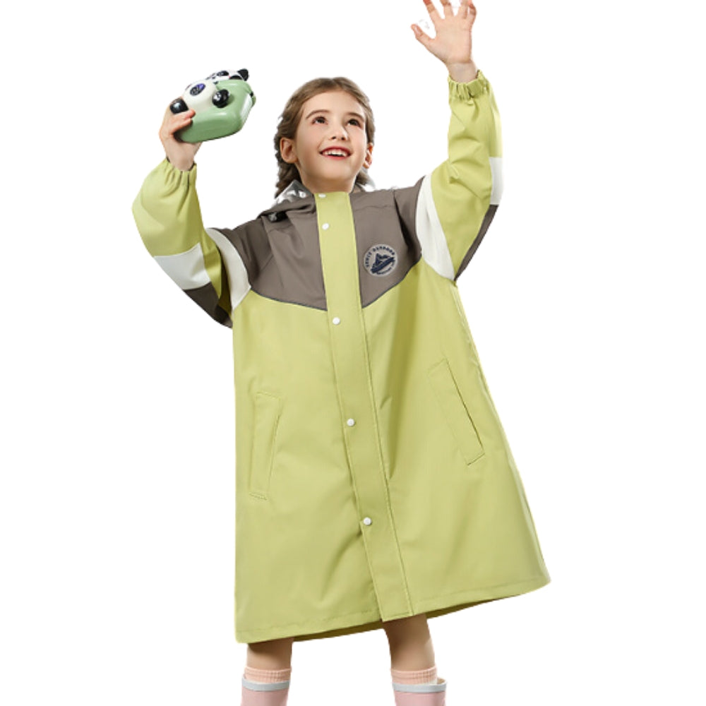 Kids’ Colorblock Hooded Raincoat - Beekee
