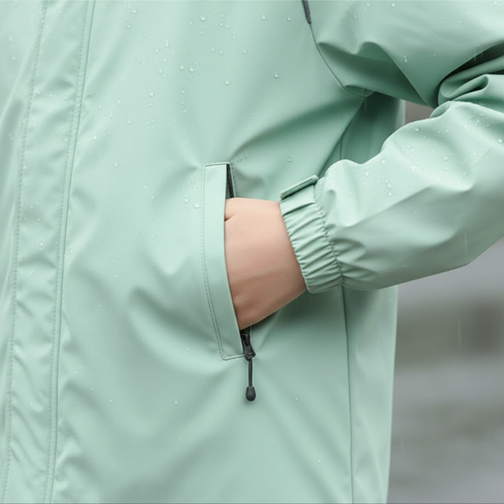 Kids Colorblock Hooded Raincoat