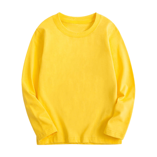 Kids Cotton Long Sleeve Crewneck Shirt - Beekee