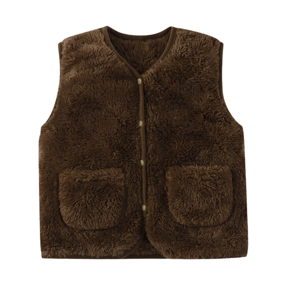 Kids Fuzzy Sherpa Vest - Beekee