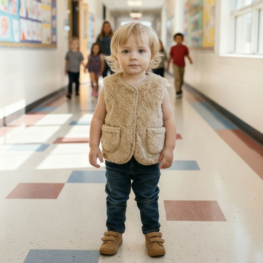Kids Fuzzy Sherpa Vest - Beekee