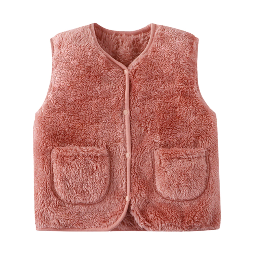 Kids Fuzzy Sherpa Vest - Beekee