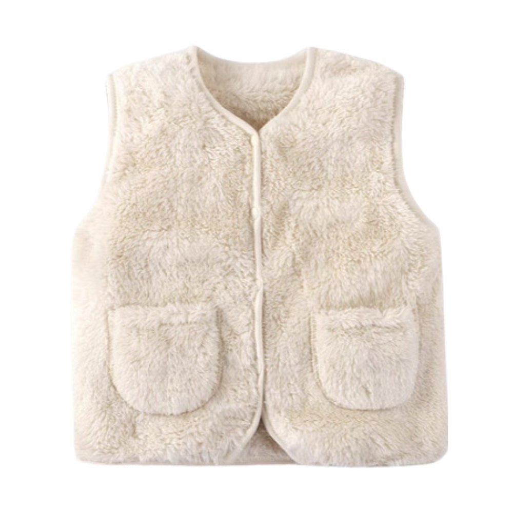 Kids Fuzzy Sherpa Vest - Beekee