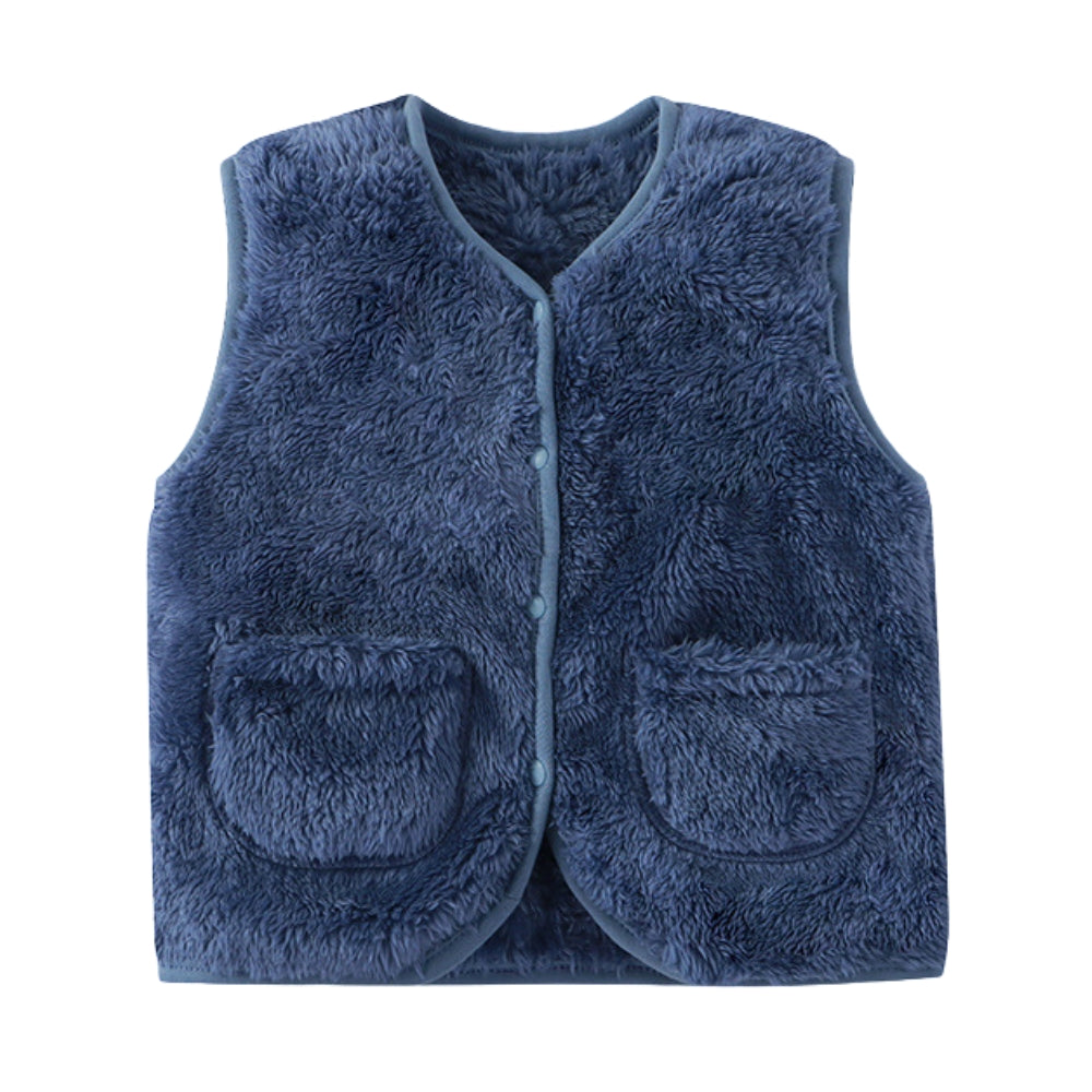 Kids Fuzzy Sherpa Vest - Beekee