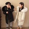 Kids Long Puffer Coat with Faux Fur Hood - Beekee