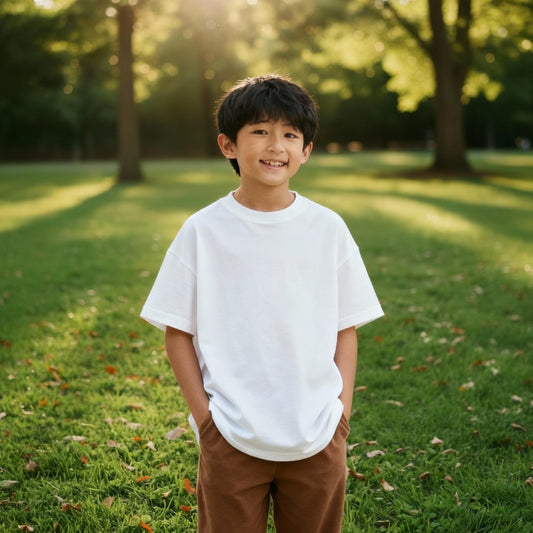 Kids Solid Color Cotton T-Shirt -Beekee