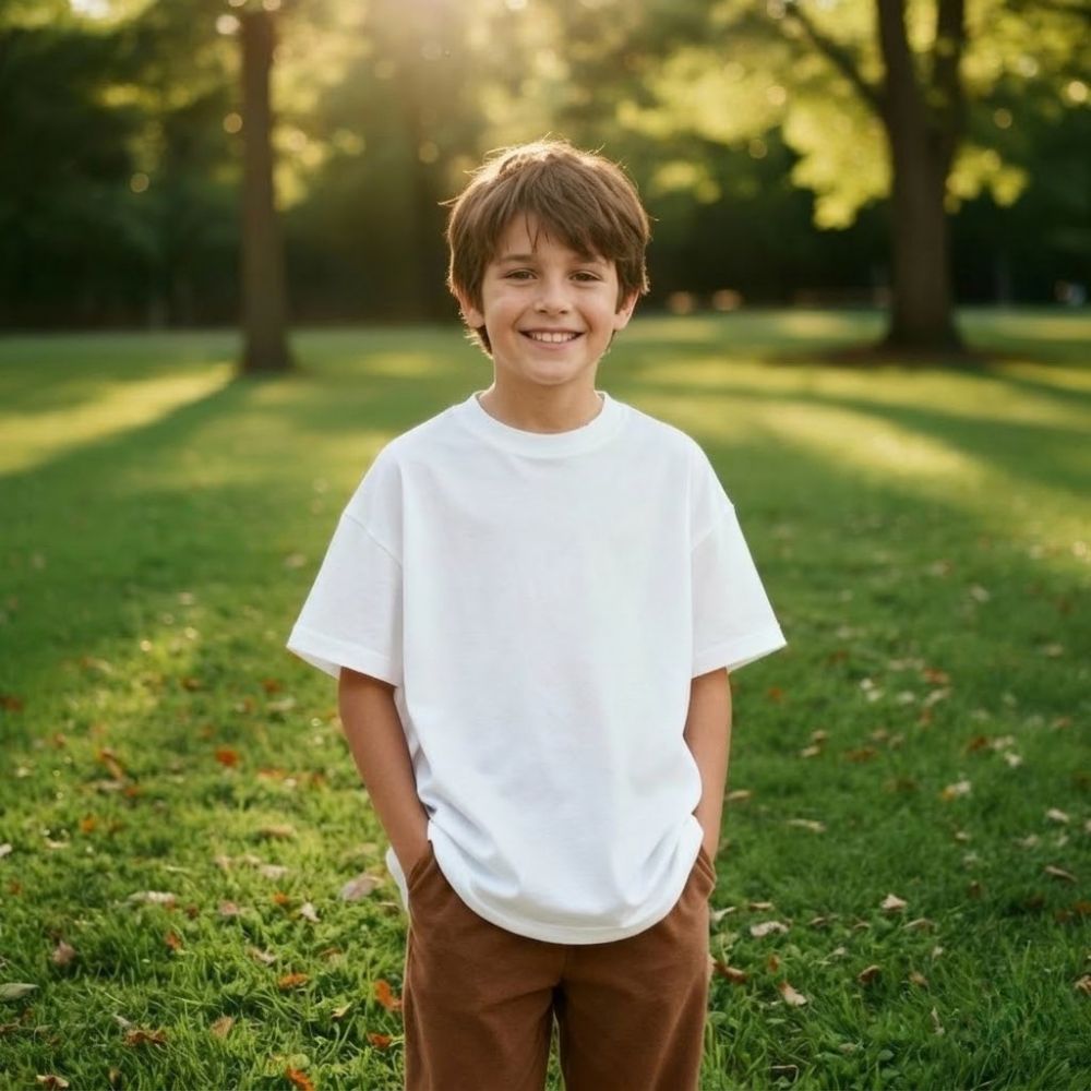 Kids Solid Color Cotton T-Shirt - Beekee