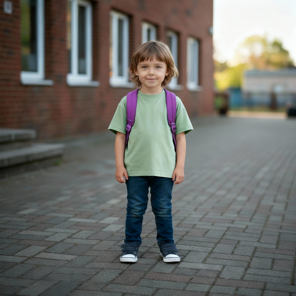 Kids Solid Color Cotton T-Shirt -Beekee