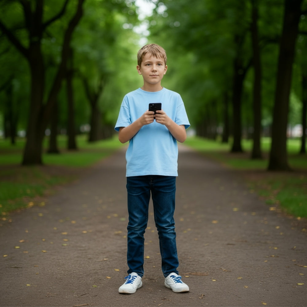 Kids Solid Color Cotton T-Shirt -Beekee