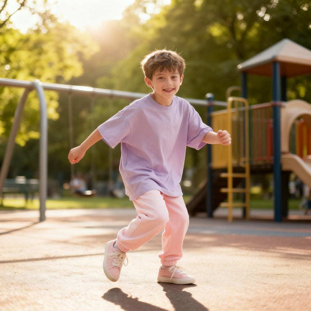 Kids Solid Color Cotton T-Shirt -Beekee