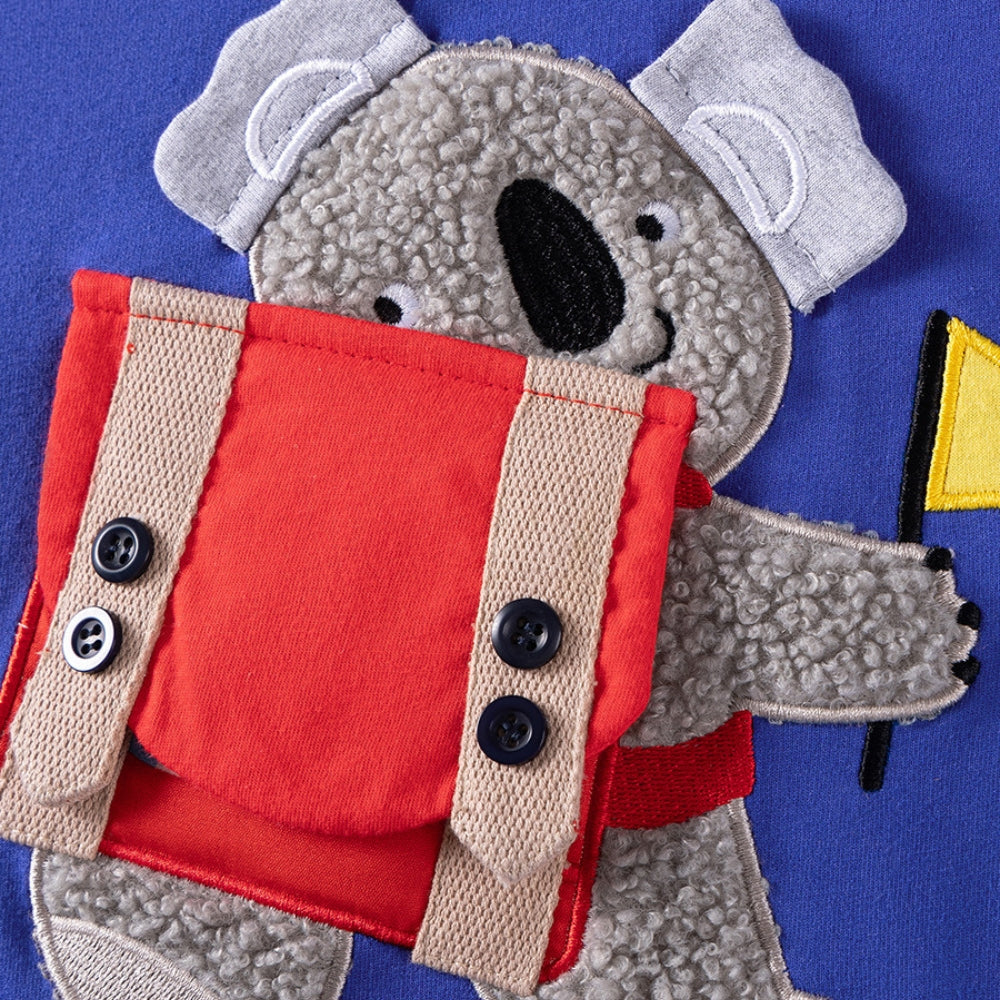 Koala Print Sweatshirt and Cargo Jogger Set - Beekee