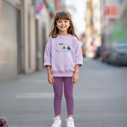 Lavender Turnip Brothers Sweatshirt and Leggings Set - Beekee