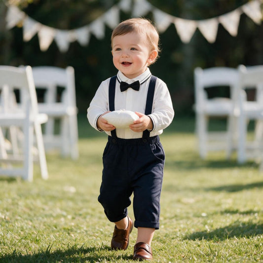 Little Gentleman Suspender Outfit Set