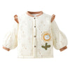 Lovely Floral Bear Patch Cotton Jacket - Beekee