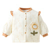 Lovely Floral Bear Patch Cotton Jacket - Beekee
