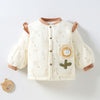 Lovely Floral Bear Patch Cotton Jacket - Beekee
