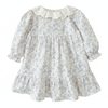 Lovely Floral Lace Collar Cotton Dress for Girls-Beekee